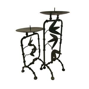 Cast In Metal to Resemble the‎ Ancient Bamboo Plant Candle Holder